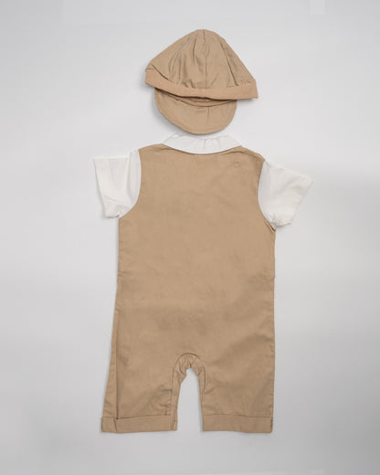 Baby Boo Beige 3 Piece Jordy Set-Solid-Cotton-For Infants