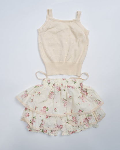 Baby Boo Ivory Aquila Top & Skirt Set-Printed-Cotton-For Infants