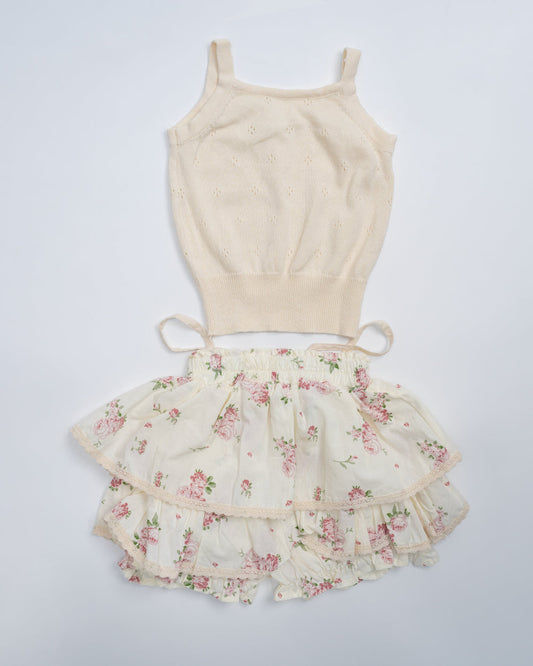 Baby Boo Ivory Aquila Top & Skirt Set-Printed-Cotton-For Infants