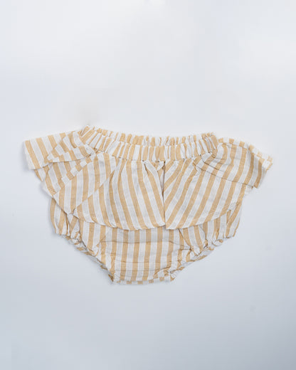Baby Boo Mustard Brenda Co ord Set-Printed-Cotton-For Infants