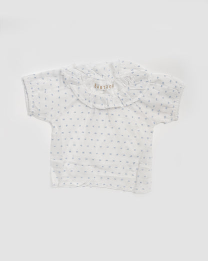 Baby Boo Blue Brenda Co ord Set-Printed-Cotton-For Infants