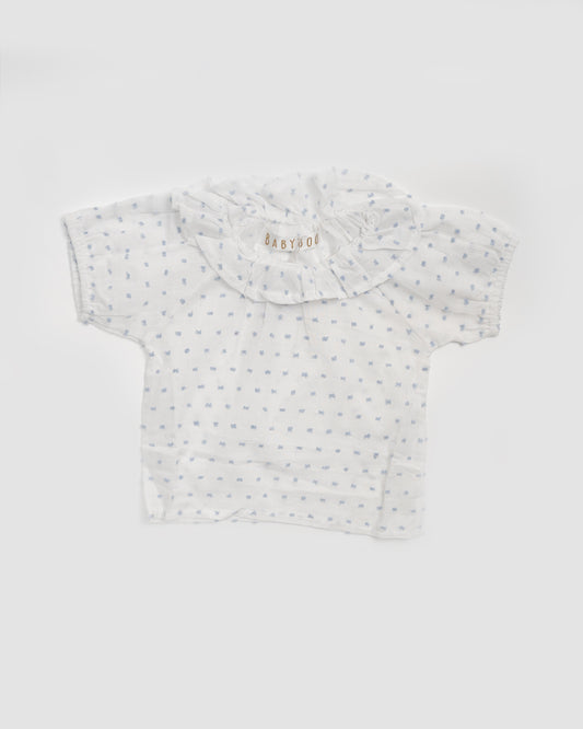 Baby Boo Blue Brenda Co ord Set-Printed-Cotton-For Infants