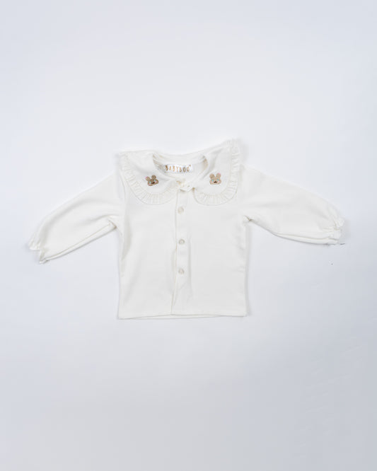 Baby Boo White Doe Top-Solid-Cotton-For Infants