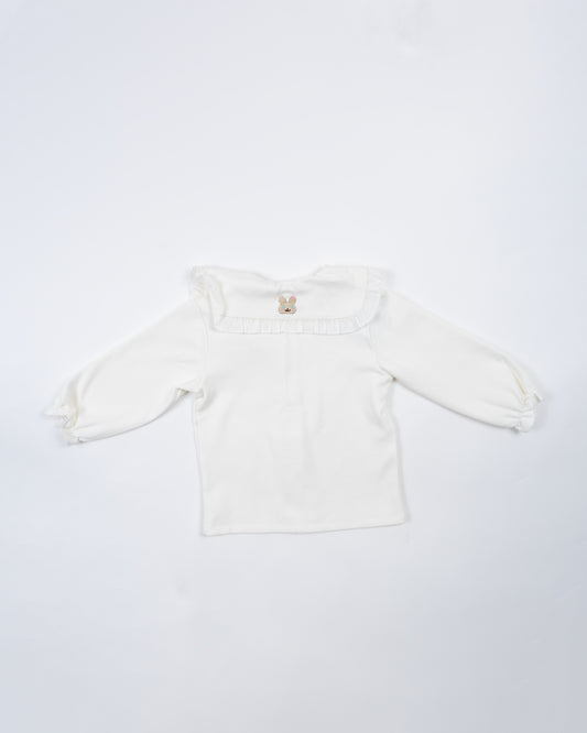 Baby Boo White Doe Top-Solid-Cotton-For Infants