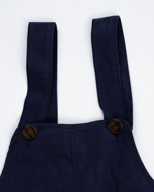 Baby Boo Dark Grey Jacob Suspenders-Solid-Soft Denim-For Infants