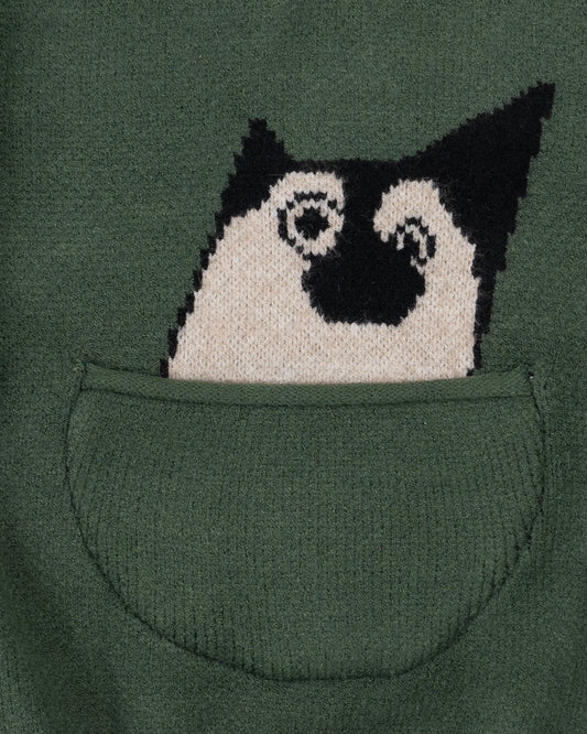 Baby Boo Green Kimberly Winter Wear Sweatshirt-Printed-Knitted Wool-For Infants