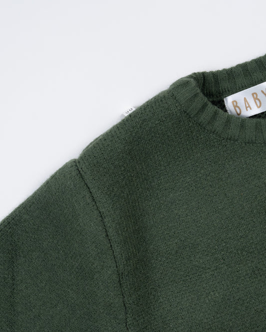 Baby Boo Green Kimberly Winter Wear Sweatshirt-Printed-Knitted Wool-For Infants
