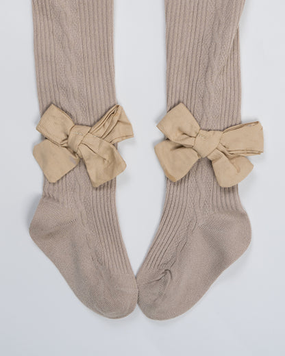 Baby Boo Beige Nina Winter Wear Stockings-Solid-Knitted Wool-For Infants