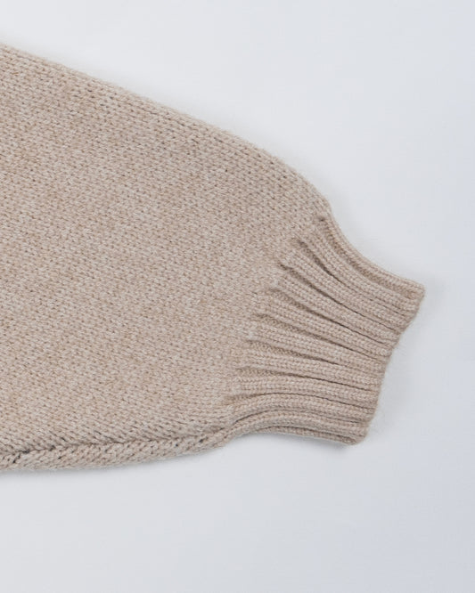 Baby Boo Beige Kimberly Winter Wear Sweatshirt-Printed-Knitted Wool-For Infants