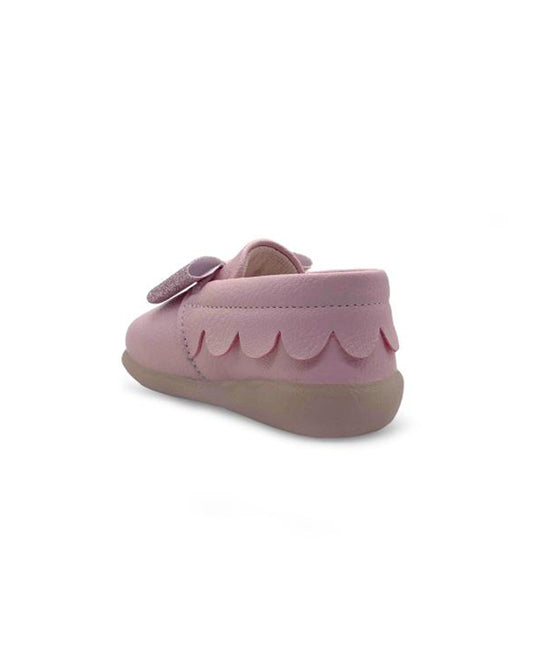 Kazarmax Pink Blush Bow Slip On Bellies For Infants