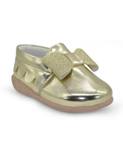 Kazarmax Golden Bow Slip On Bellies For Infants