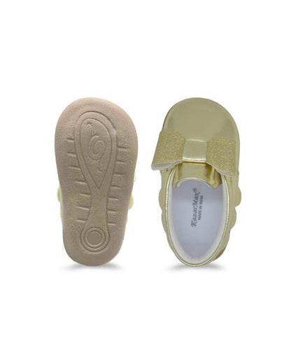 Kazarmax Golden Bow Slip On Bellies For Infants