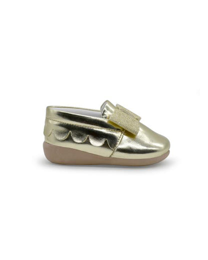 Kazarmax Golden Bow Slip On Bellies For Infants