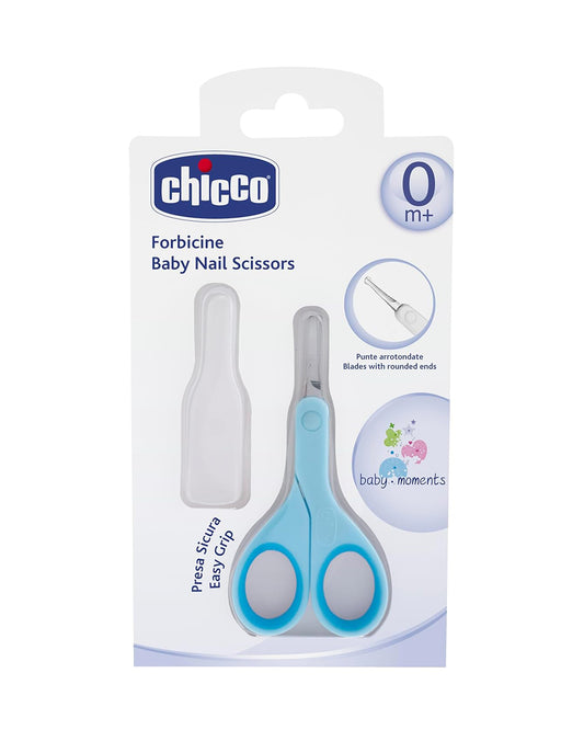 Chicco Baby Nail Scissors-With Rounded Tips-0M+-Blue