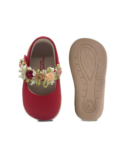 Kazarmax Maroon Red Gardenia Velcro Bellies For Infants