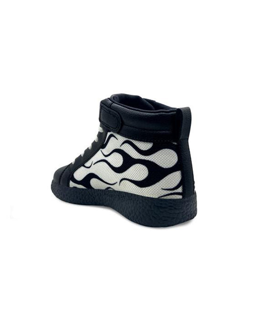 Kazarmax Black High Top Lace Up Sneakers For Infants