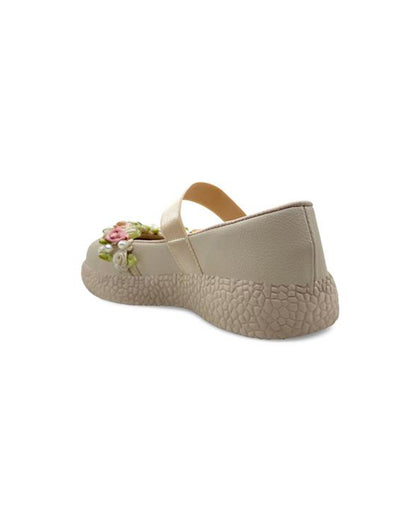 Kazarmax Beige Gardenia Slip On Bellies For Infants