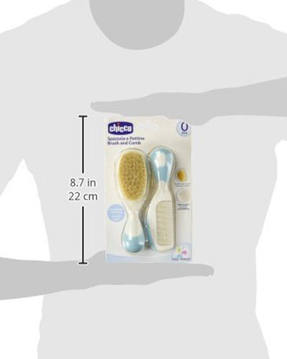 Chicco Hair Brush & Comb Set-Light Blue