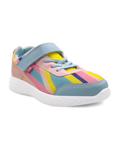 Kazarmax Multicolor Striped Velcro Shoes For Infants