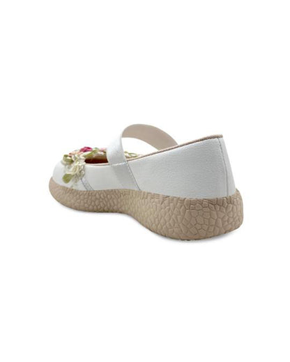 Kazarmax White Gardenia Slip On Bellies For Infants