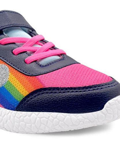 Kazarmax Multicolor Rainbow Shimmer Velcro Shoes For Infants