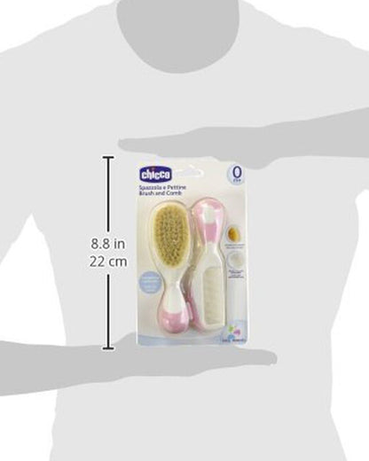 Chicco Hair Brush & Comb Set-Pink