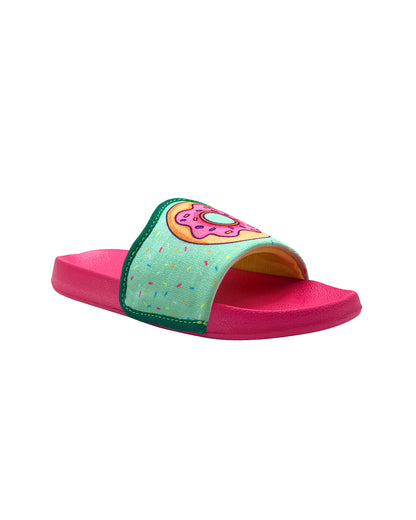 Kazarmax Pink Sea Green Cupcake & Donut Slippers For Infants