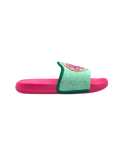 Kazarmax Pink Sea Green Cupcake & Donut Slippers For Infants