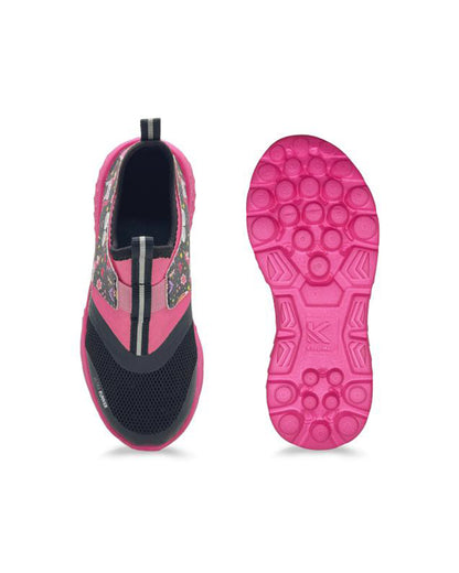 Kazarmax Black & Pink Ultra Runner Slip On Shoes For Infants