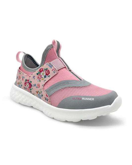 Kazarmax Pink Grey Ultra Runner Slip On Shoes For Infants
