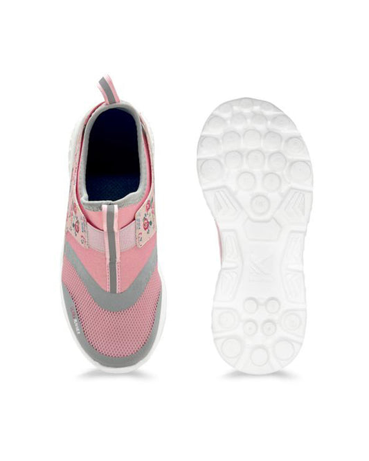 Kazarmax Pink & Grey Ultra Runner Slip On Shoes For Infants