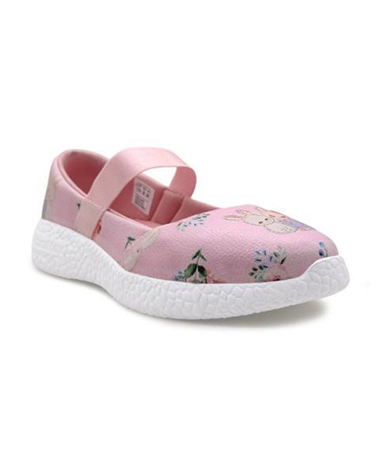 Kazarmax Pink Shimmer Rabbits Slip On Bellies For Infants