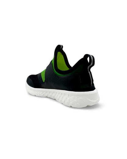 Kazarmax Black & Green Glow In The Dark Ultra Runner Slip On Shoes For Infants