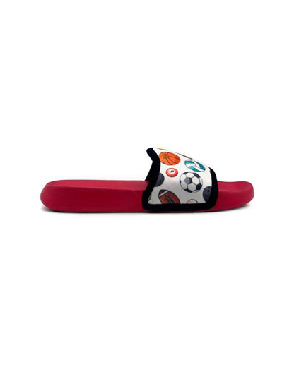 Kazarmax Red & White Balls Slippers For Infants