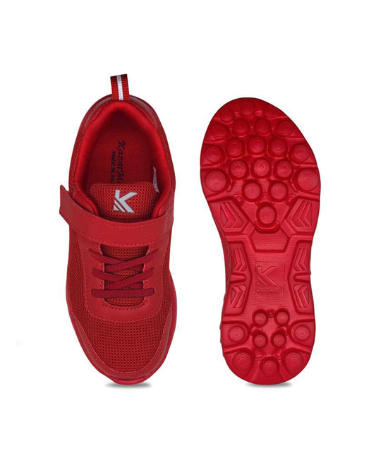 Kazarmax Red Sports Velcro Shoes For Infants