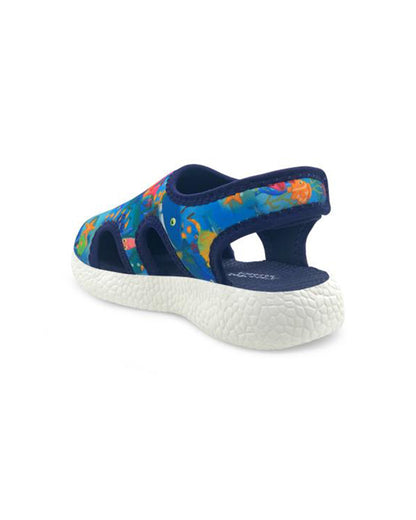 Kazarmax Blue Under The Sea Velcro Sandals For Infants