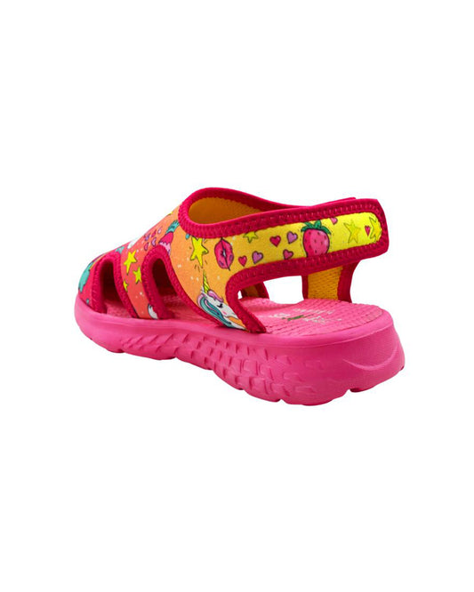 Kazarmax Pink Unicorn Velcro Sandals For Infants