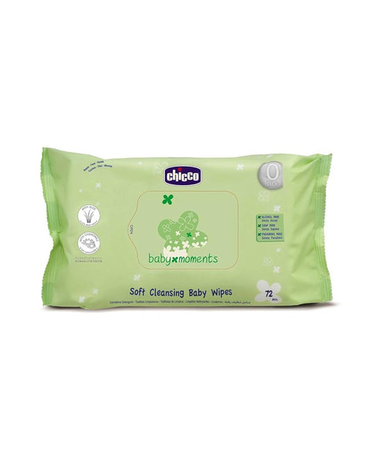 Chicco Soft Cleansing Baby Wet Wipes-With Aloe Vera & Chamomile