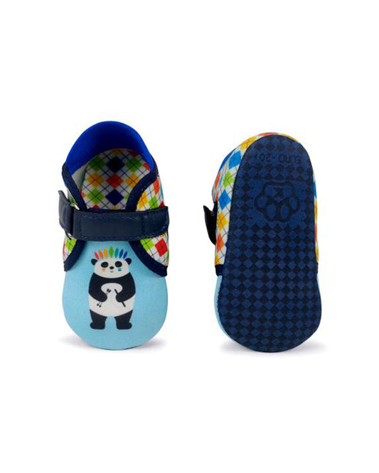 Kazarmax Multicolor Dino & Panda Print Booties-Pack of 2-For Infants