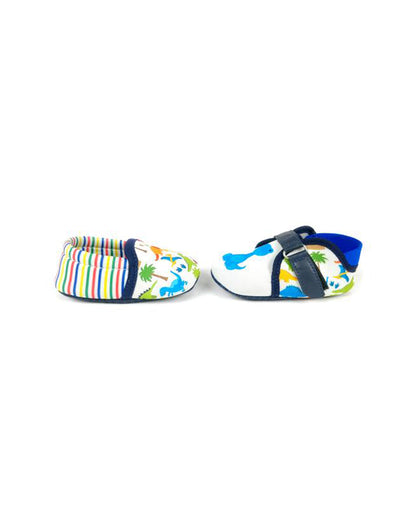 Kazarmax Multicolor Dino Print Booties-Pack of 2-For Infants