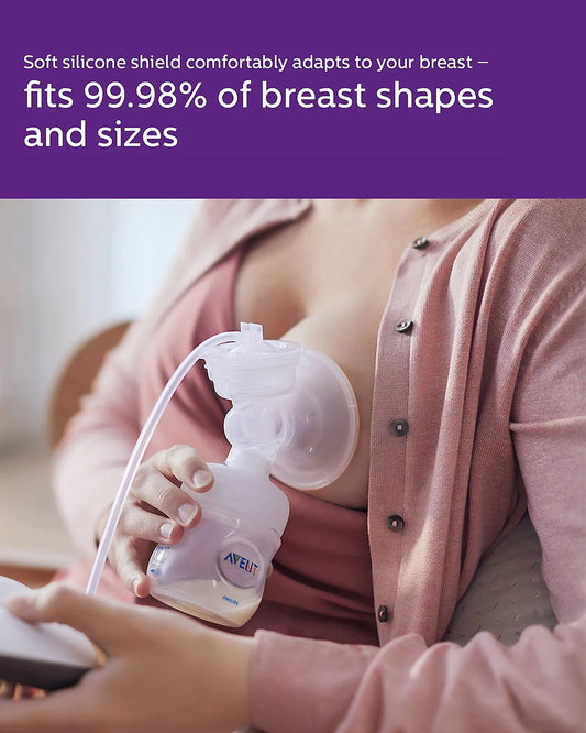 Philips Avent Single Electric Breast Pump-With 8 Stimulation & 16 Expression Settings-Comfortable Silicone Cushion-Includes Feeding Bottle (125 ml)-Quiet Operation-Memory Function-Easy to Clean-Milk Expression Pump