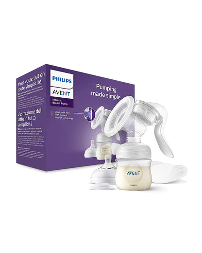 Philips Avent Manual Breast Pump-Includes Feeding Bottle