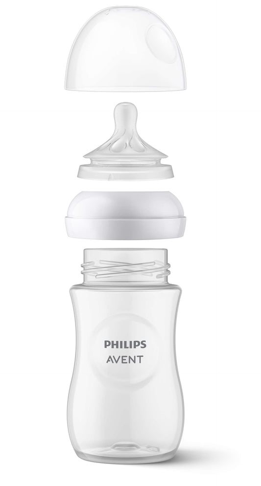 Philips Avent Natural Response Feeding Bottle-Anti Colic-260 ml-With Flow 3 Nipple-Transparent-1M+