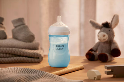 Philips Avent Natural Response Feeding Bottle-Anti Colic-260 ml-With Flow 3 Nipple-Blue-1M+