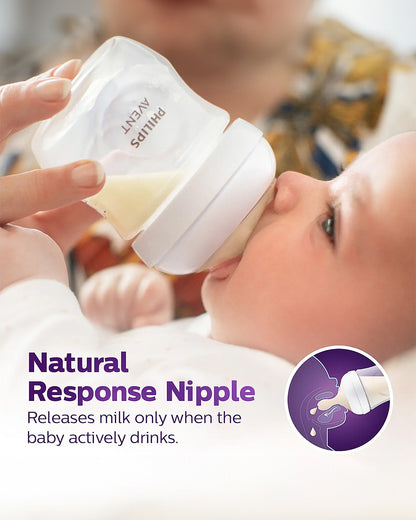 Philips Natural Response Feeding Bottle Nipple-Flow 4 (3M+)-Pack of 2-Feeding Bottle Teat