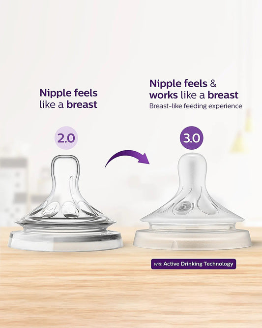 Philips Natural Response Feeding Bottle Nipple-Flow 5 (6M+)-Pack of 2-Feeding Bottle Teat