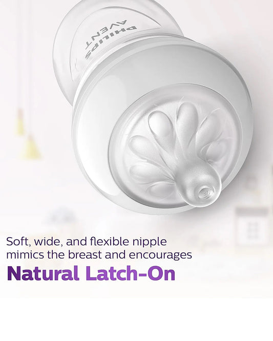 Philips Natural Response Feeding Bottle Nipple-Flow 1-Newborn-Pack of 2-Feeding Bottle Teat