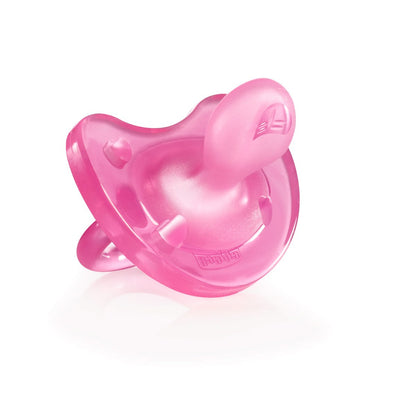 Chicco PhysioForma Soft Soother-With Ventillation Holes-Orthodontic-Pink-0 to 6M-Pacifier