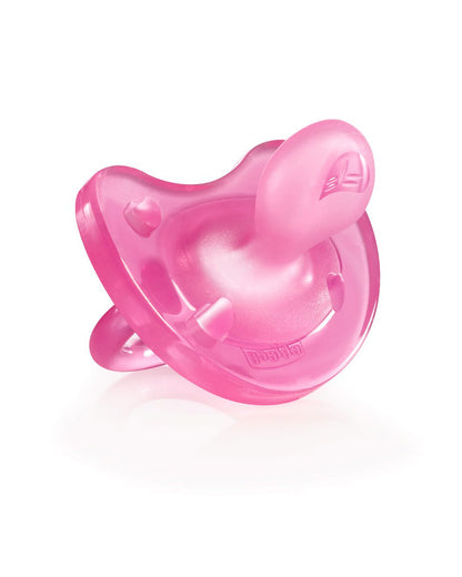 Chicco PhysioForma Soft Soother-With Ventilation Holes-Orthodontic-Pink-6 to 16M-Pacifier