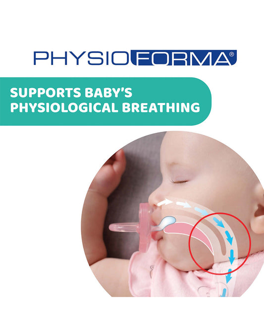 Chicco PhysioForma Soft Soother-With Ventilation Holes-Orthodontic-Pink-6 to 16M-Pacifier